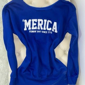 Comfy blue crew neck